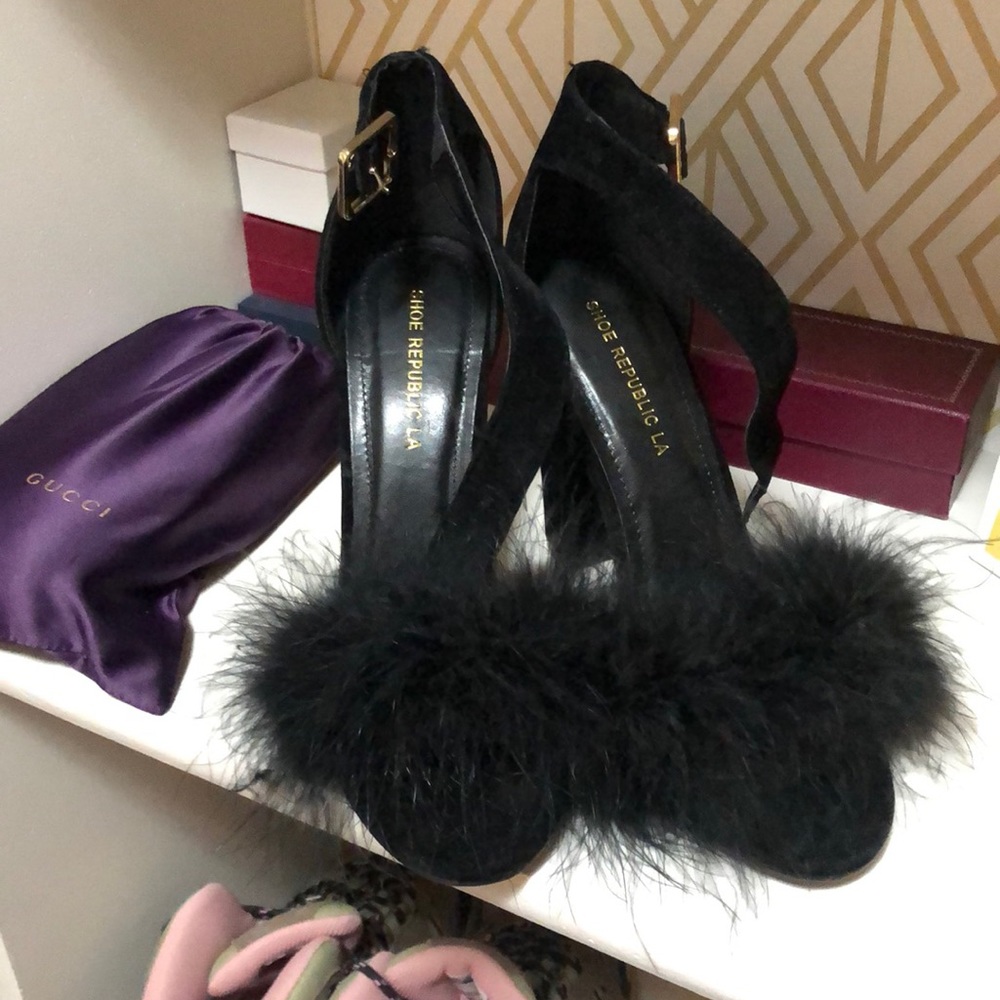Sexy feather heel